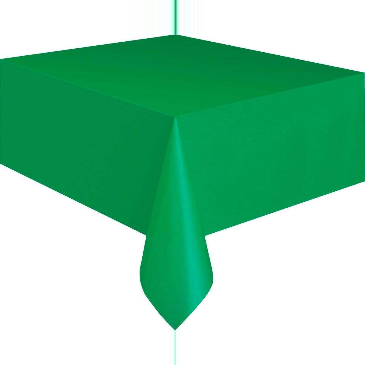 Plastic Rectangle Table Cover 2.1 X 1.3M - Emerald Green