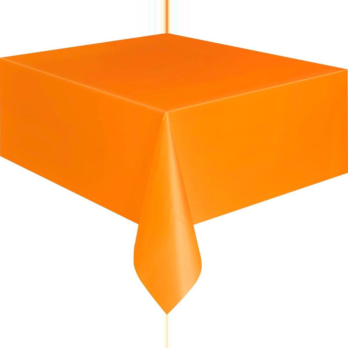 Plastic Rectangle Table Cover 2.1 X 1.3M - Orange