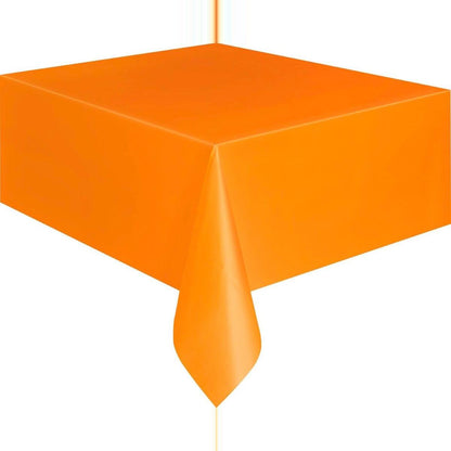 Plastic Rectangle Table Cover 2.1 X 1.3M - Orange