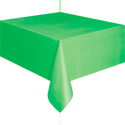 Plastic Rectangle Table Cover 2.1 X 1.3M - Lime Green