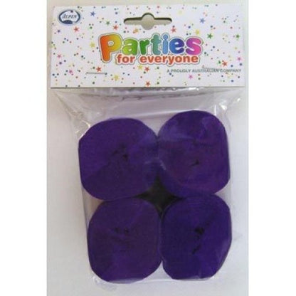 Crepe Streamer 4pk - Purple