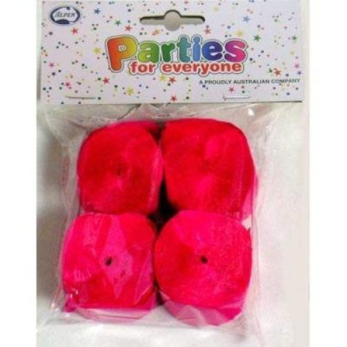 Crepe Streamer 4pk - Cerise