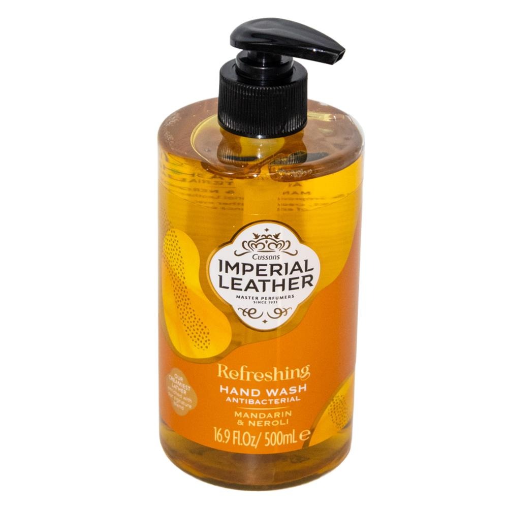 IMPERIAL LEATHER 500mL HAND WASH ANTIBACTERIAL REFRESHING MANDARIN AND NEROLI