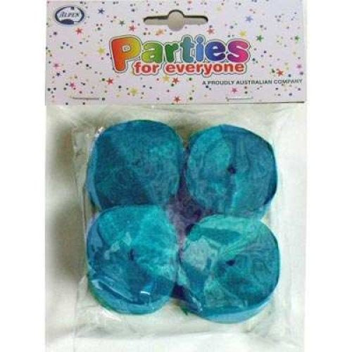 Crepe Streamer 4pk - Jade/Teal