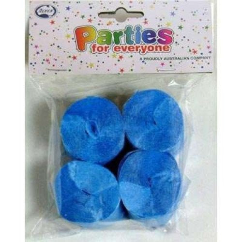 Crepe Streamer 4pk - Sky Blue