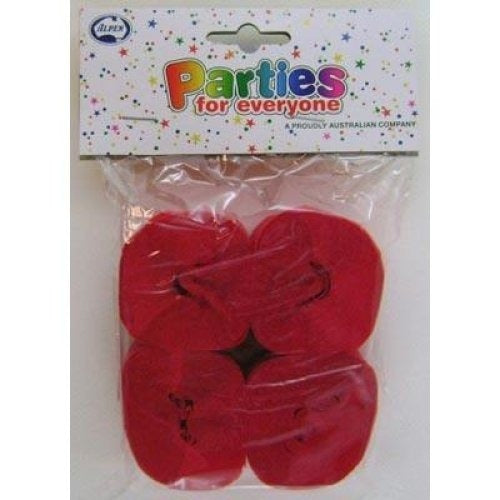 Crepe Streamer 4pk - Scarlet
