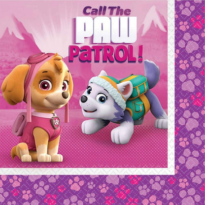 Paw Patrol 16pk Girl Lunch Napkins