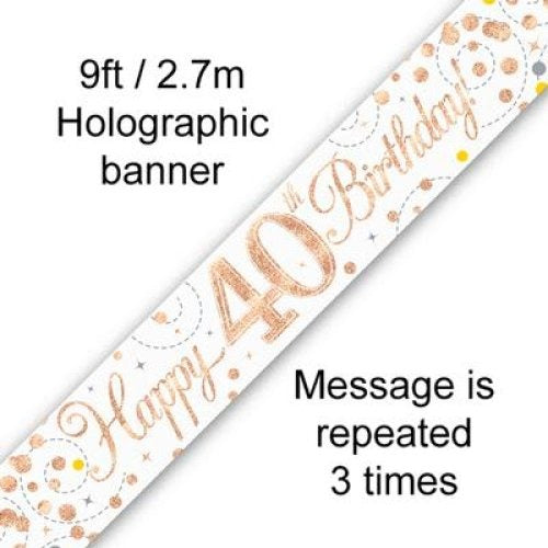 Sparkling Fizz Rose Gold Banner 2.7m #40 image 0