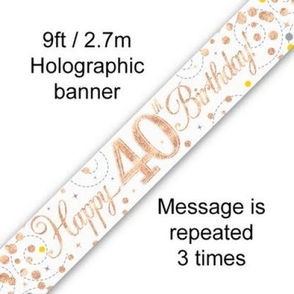 Sparkling Fizz Rose Gold Banner 2.7m #40 image 0