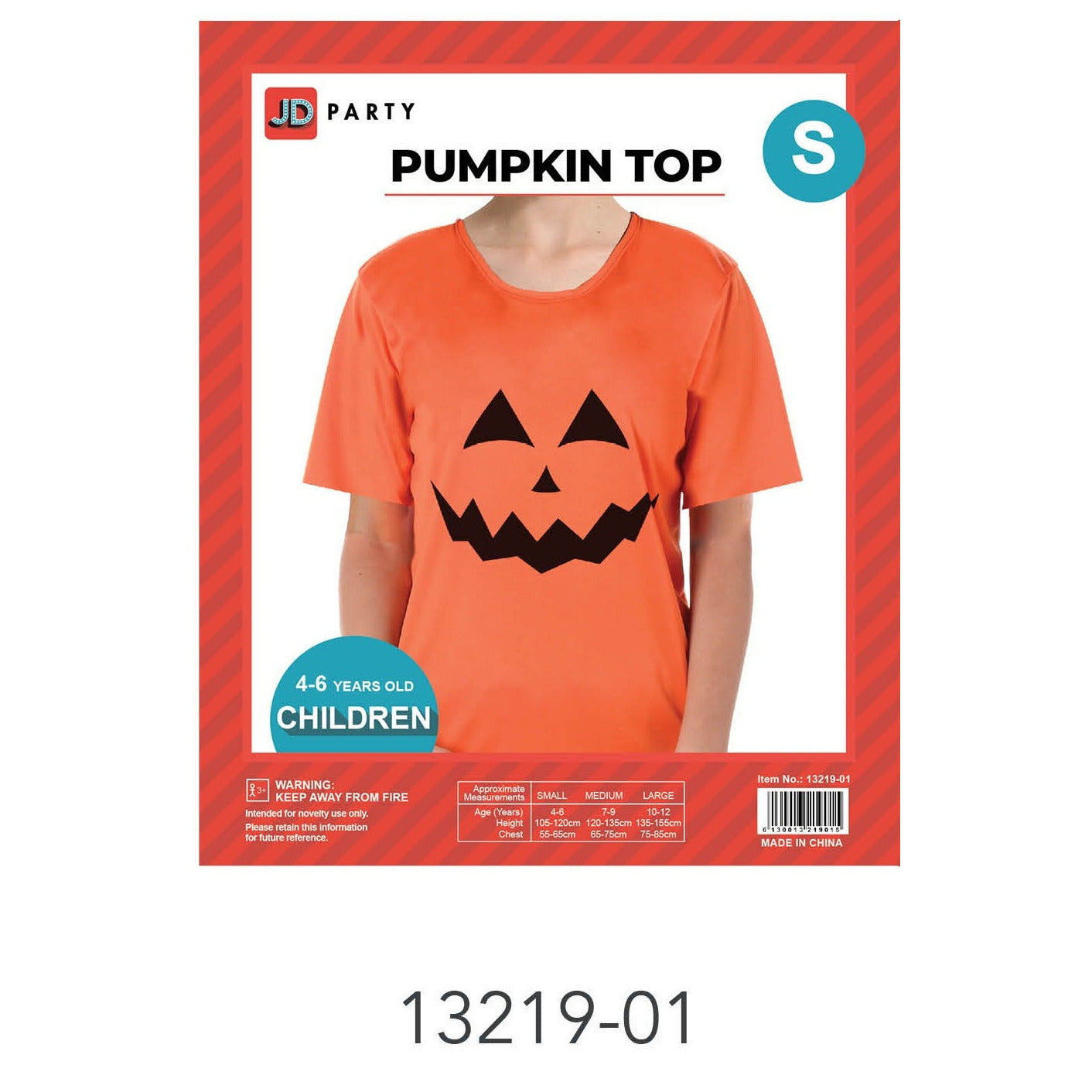 Children Pumpkin Tshirt (Small) image 0