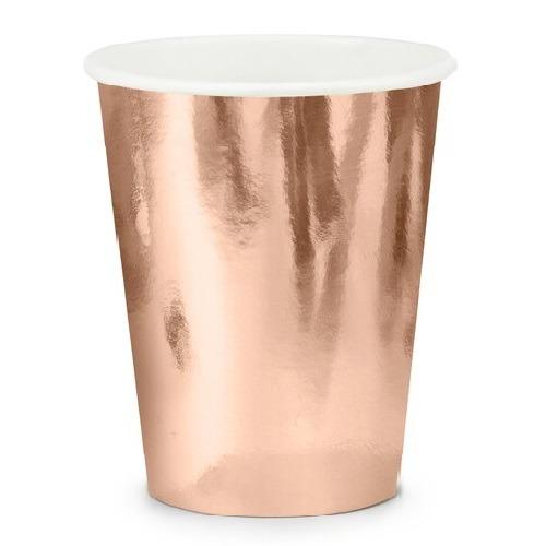 Rose Gold Foil 266ml 8pk Paper Cups