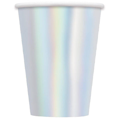 Iridescent Foil 350ml 8pk Paper Cups