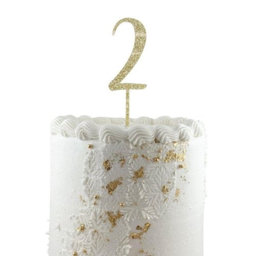 CAKE TOPPER GLITTER GOLD #2 image 0