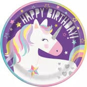 UNICORN 8 x 9" PAPER PLATES image 0