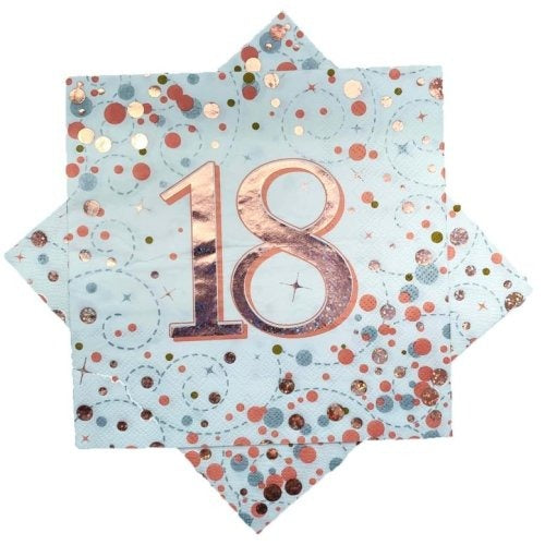 Sparkling Fizz Rose Gold Napkin 33cm #18 Pk16 image 0