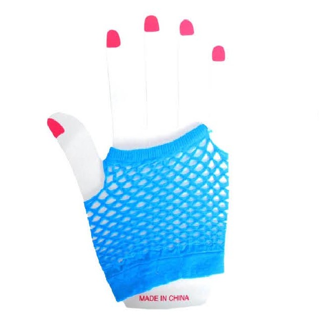 Fishnet Glove (Short) (Blue) image 0