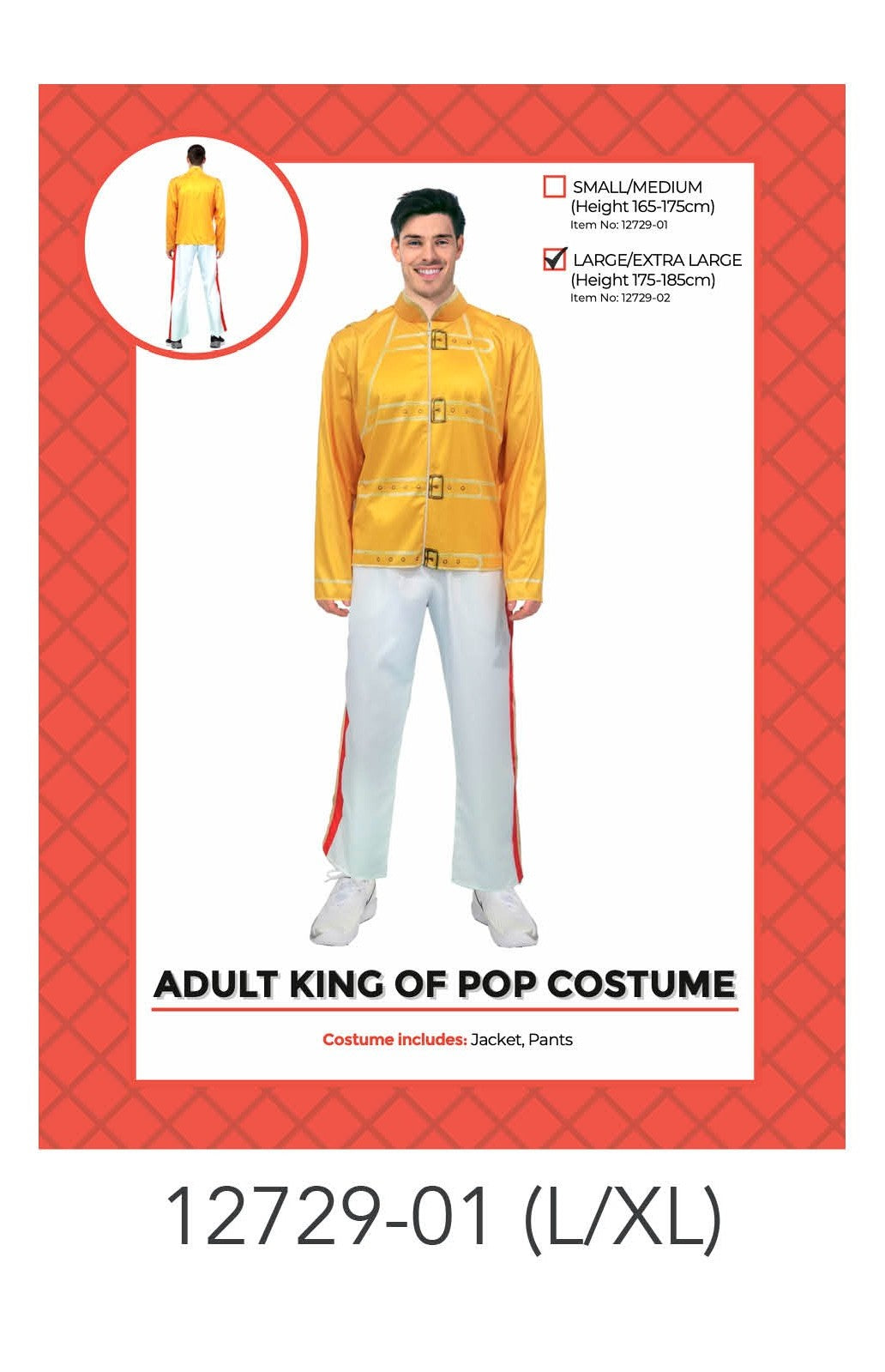 Adult King of Pop Costume L/XL image 0