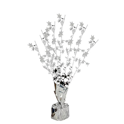 Glitz Silver Foil Balloon Weight with DIY Sticker