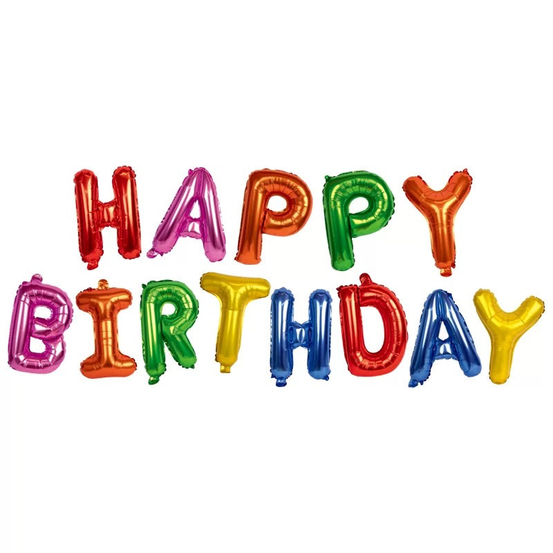 Happy Birthday Foil Balloon Set - Multicolor image 0