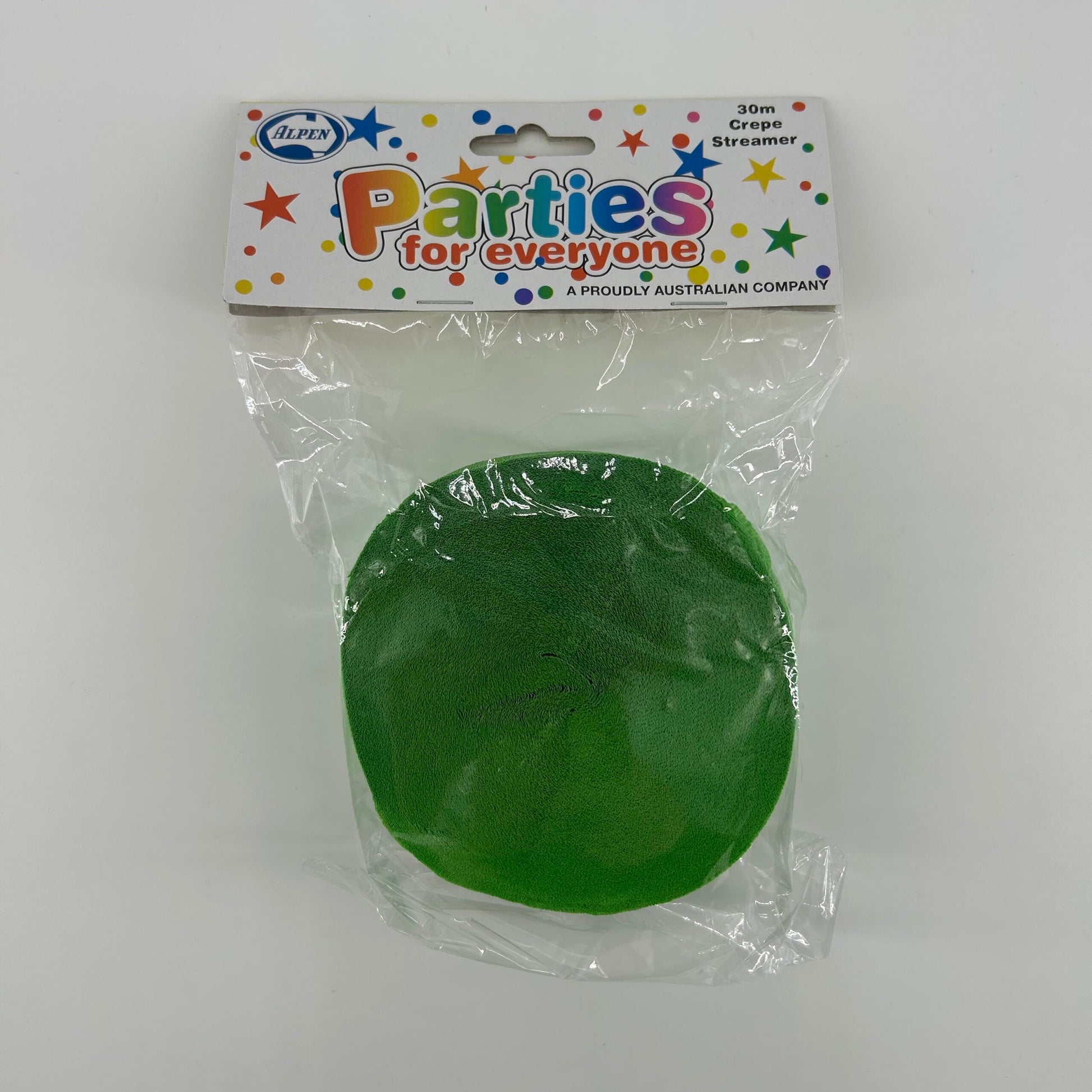 Paper Crepe Streamer 30m LIME image 0