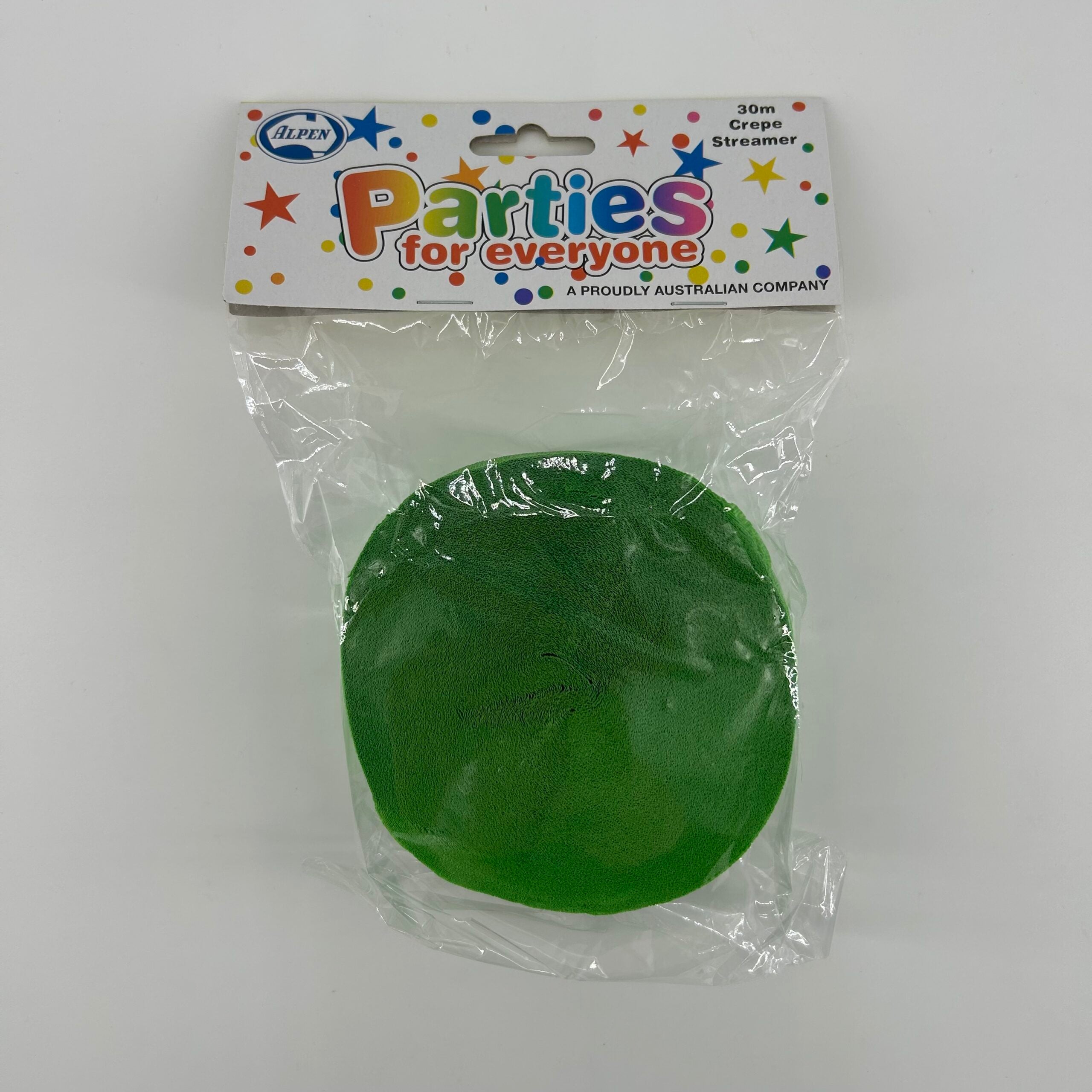 Paper Crepe Streamer 30m LIME image 0