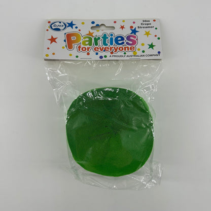 Paper Crepe Streamer 30m LIME image 0