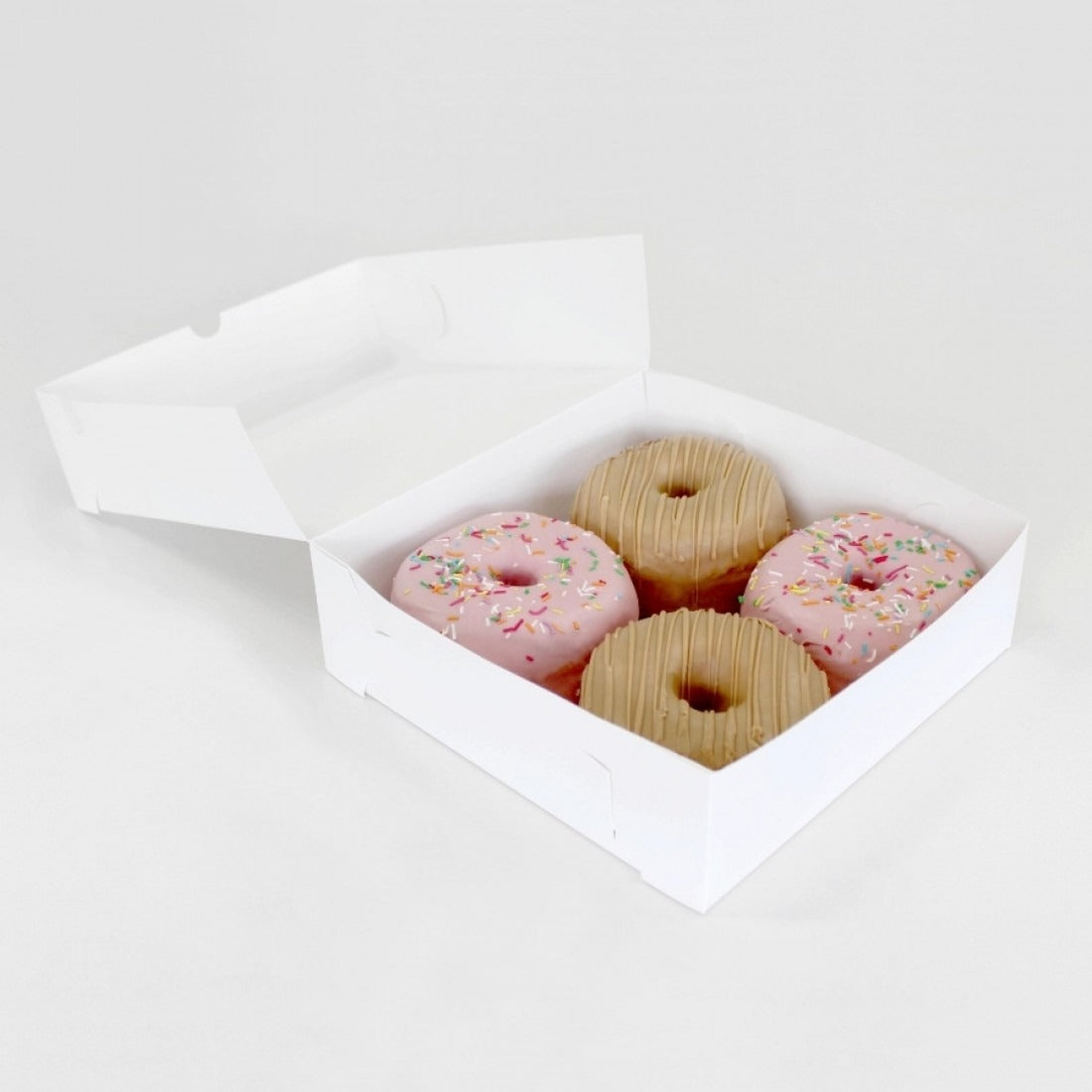4 Donut Box (8.25x8.25x2.5in) (10 Pack) image 0