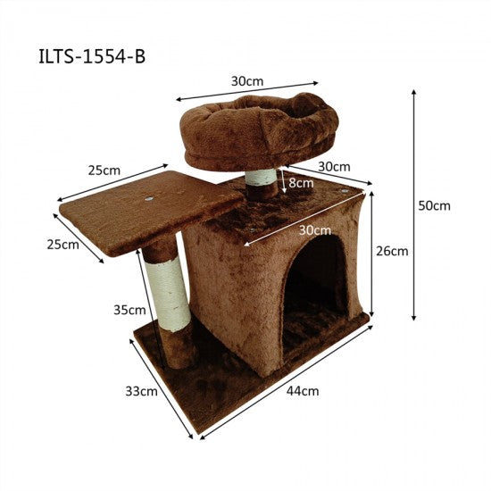 Purrfect Cat Pole Multi Level 43*33*50cm Brown image 0