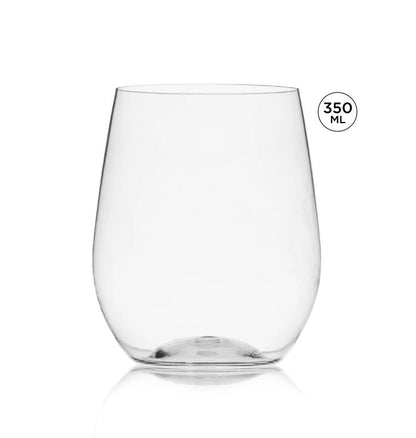 Acrylic Plain Series Plastic Reusable 350ML Stemless Wine Glass image 0