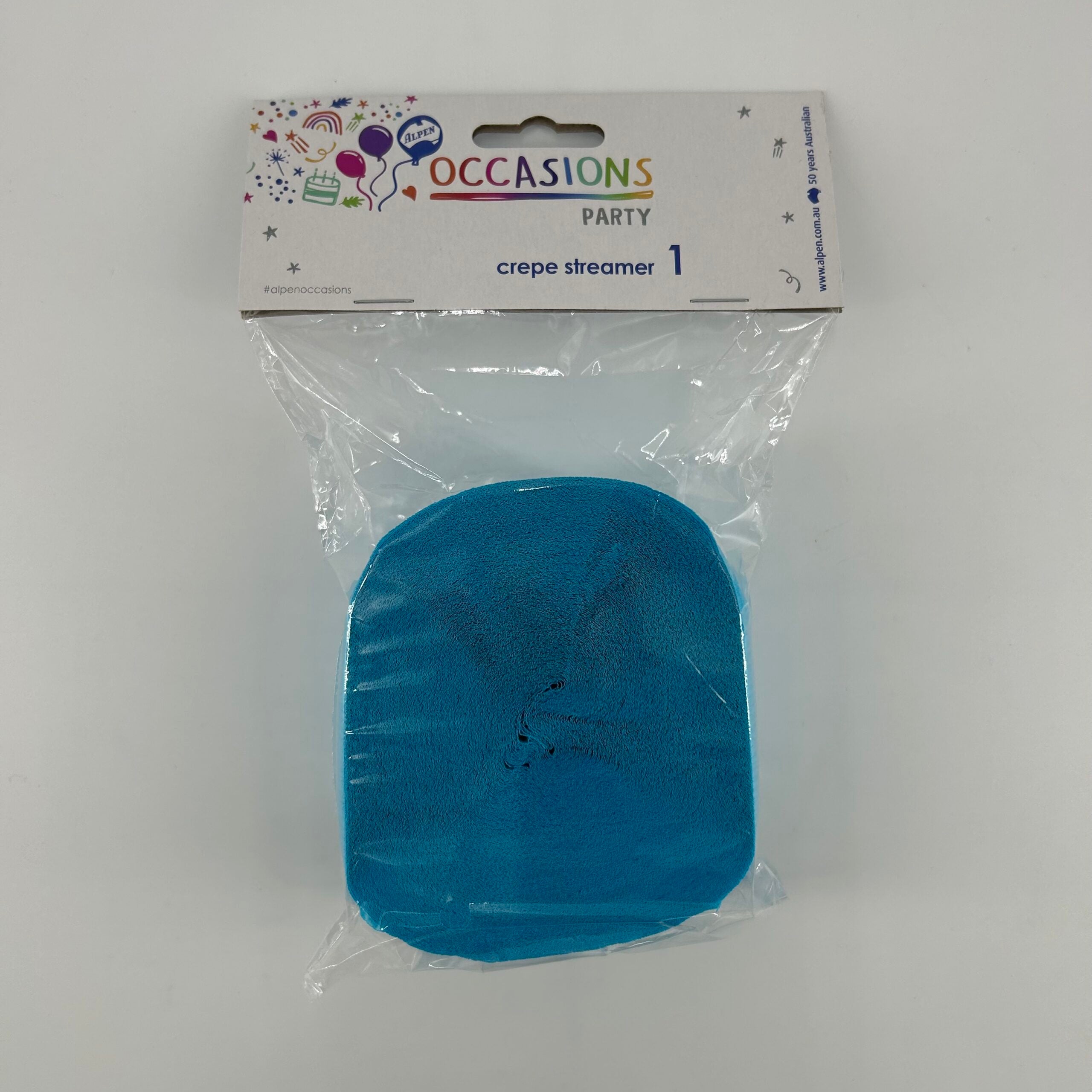 Paper Crepe Streamer 30m AZURE BLUE image 0