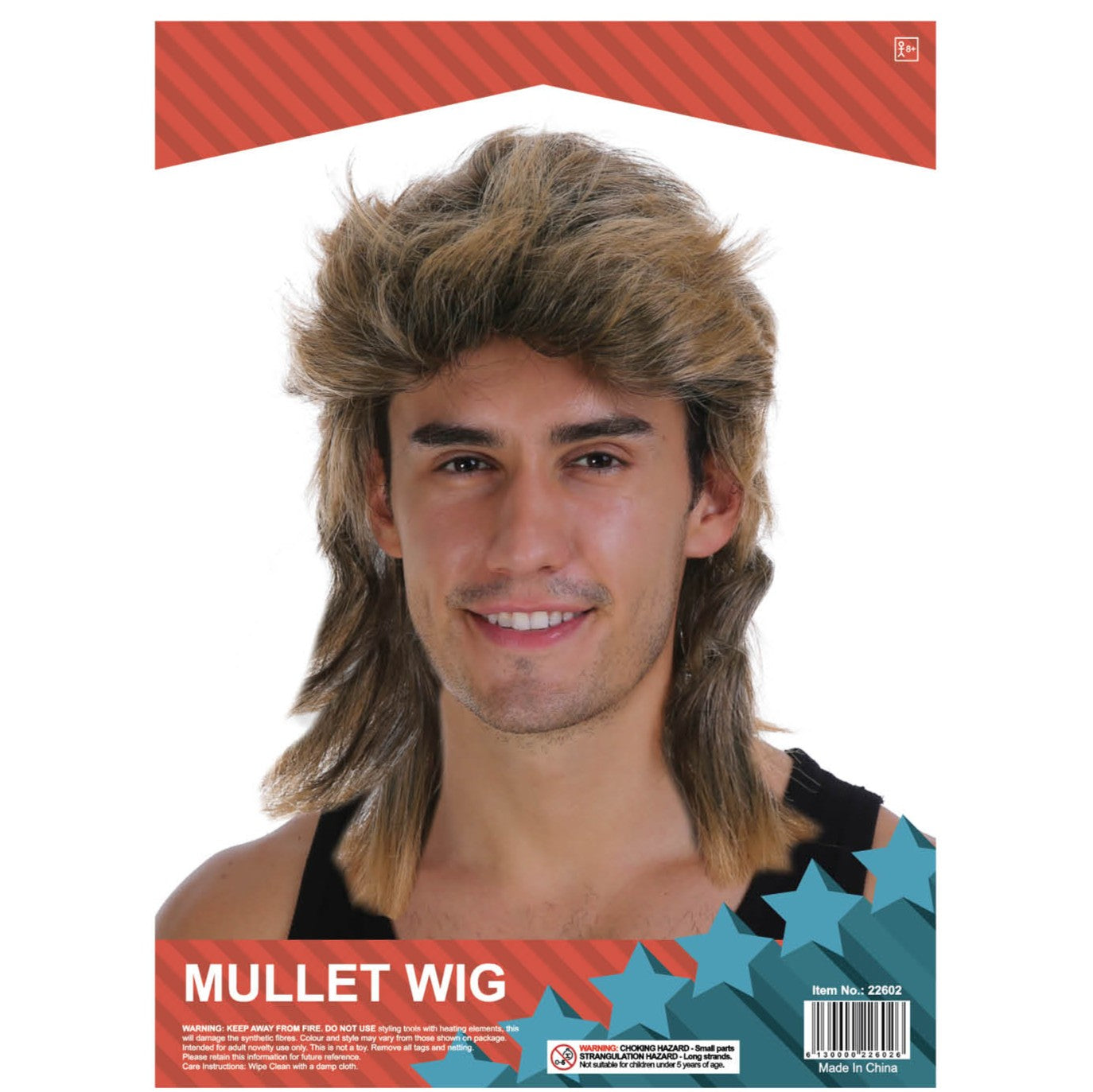 Mens Mullet Wig (Blonde/brown) image 0