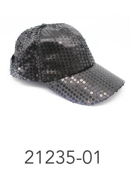 Sequin Baseball Cap (Black) image 0