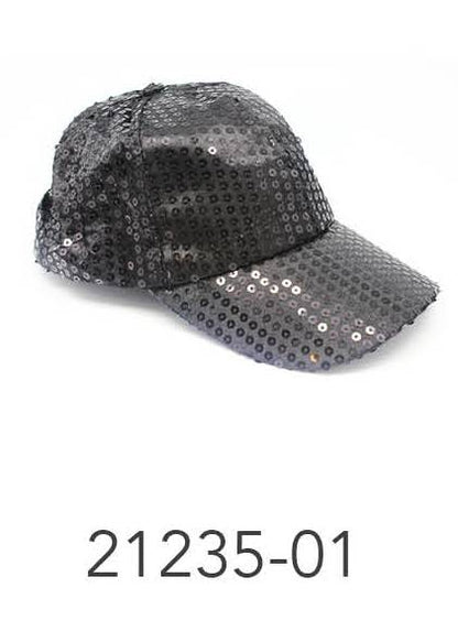 Sequin Baseball Cap (Black) image 0