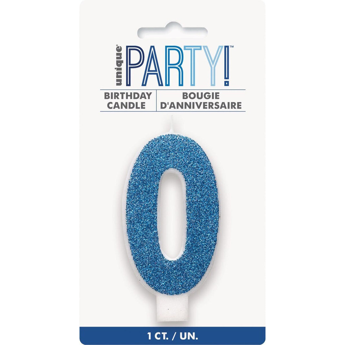 NUMERAL CANDLE 0 - BLUE image 0