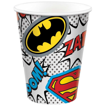 8 Justice League Heroes Unite 9oz/266ml Paper Cups