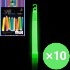Glowstick 6" on String Green 10pcs image 0