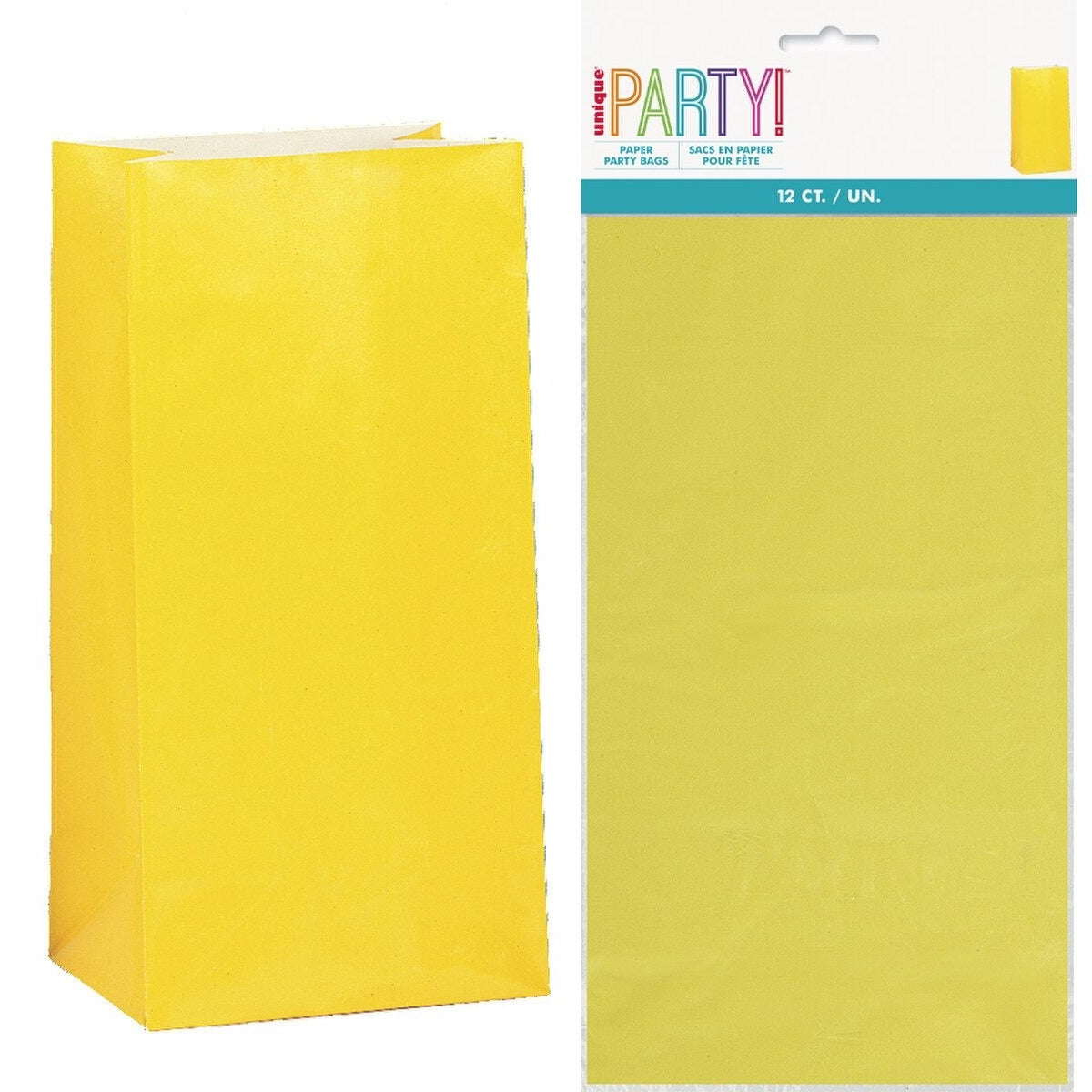 Paper Bags 12pk - Yellow