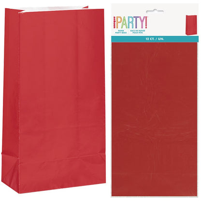 Paper Bags 12pk - Ruby Red