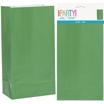 Paper Bags 12pk - Green