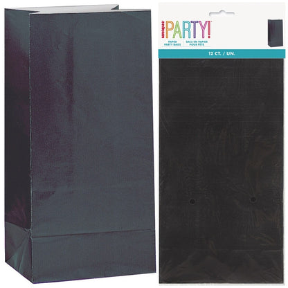 Paper Bags 12pk - Black