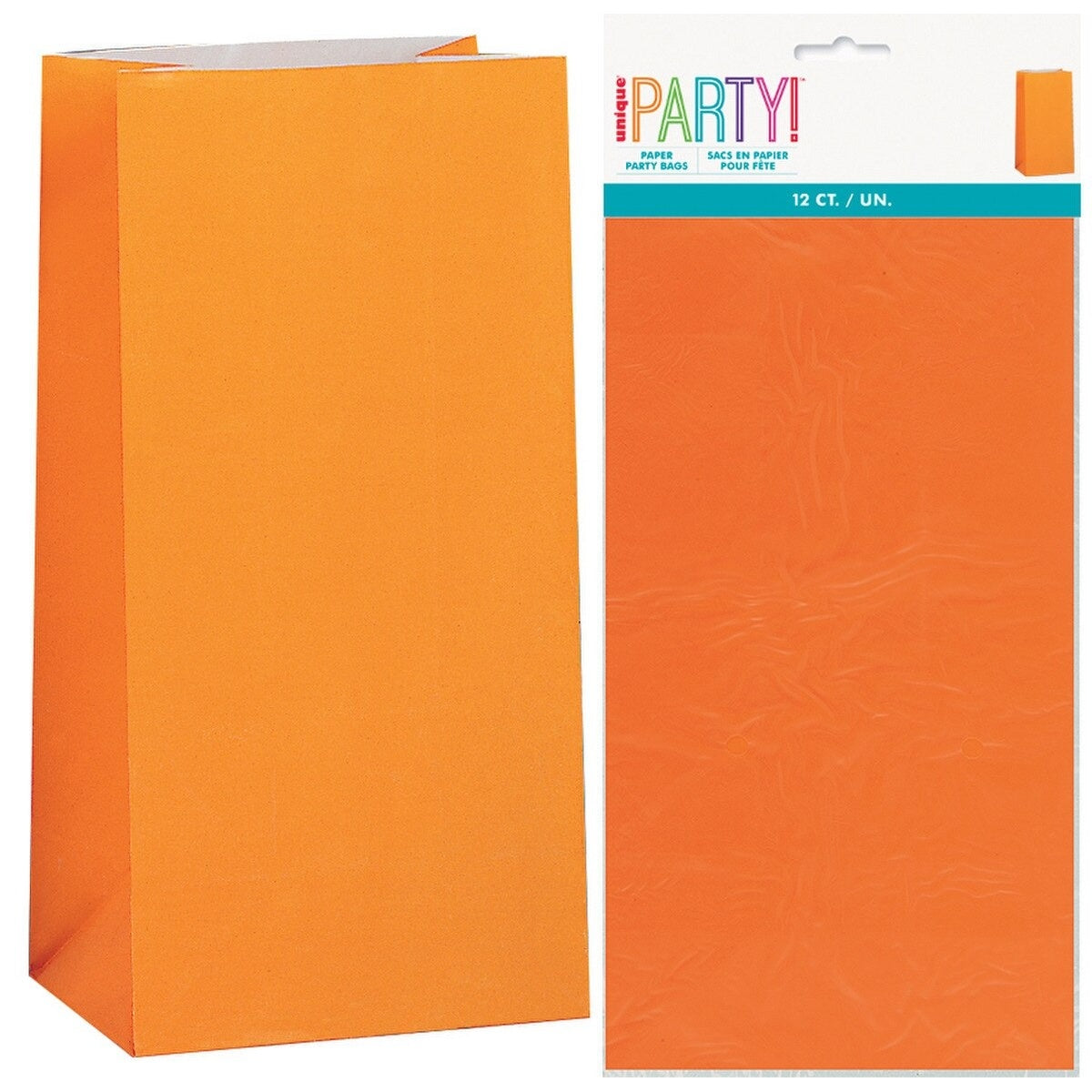Paper Bags 12pk - Orange
