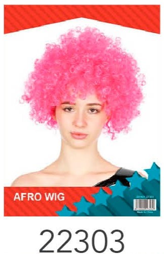 Afro Wig Hot Pink image 0