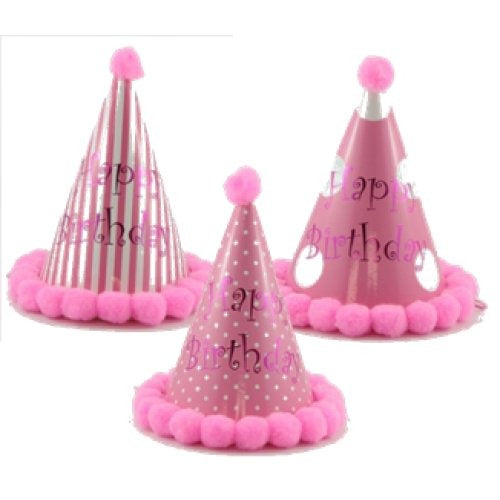 HAT POMPOM ASSORTED PINKS image 0