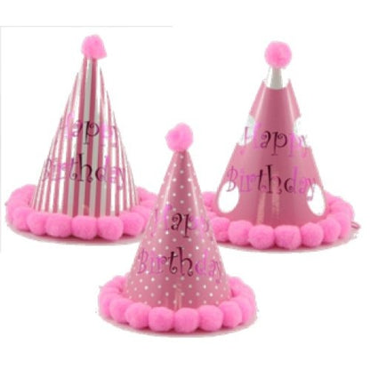 HAT POMPOM ASSORTED PINKS image 0