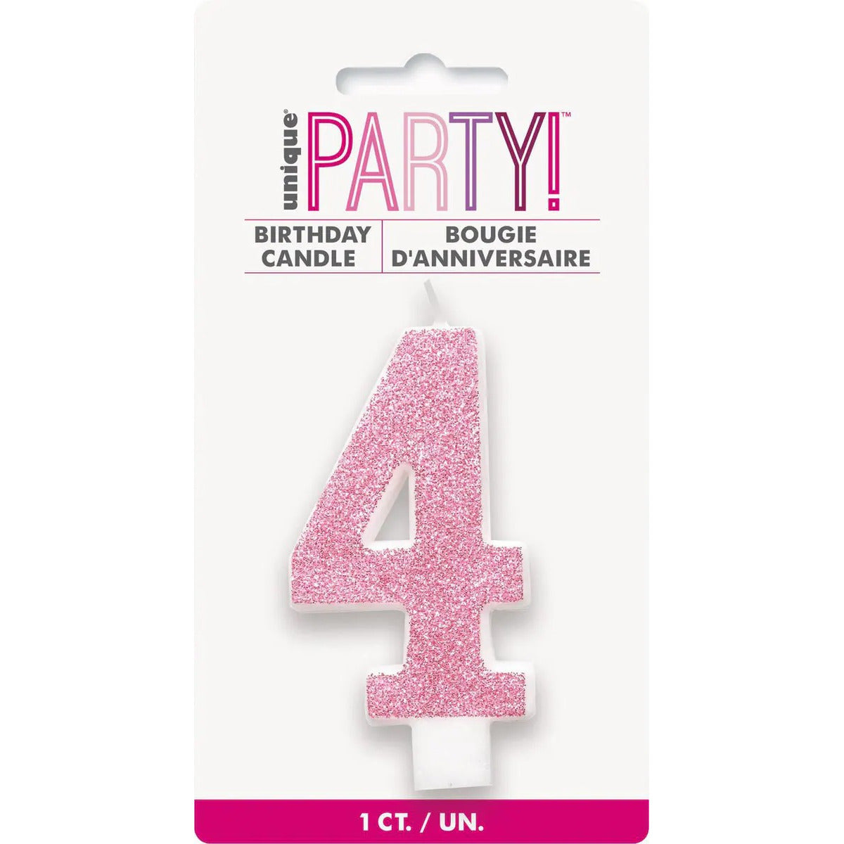 NUMERAL CANDLE 4 - PINK image 0