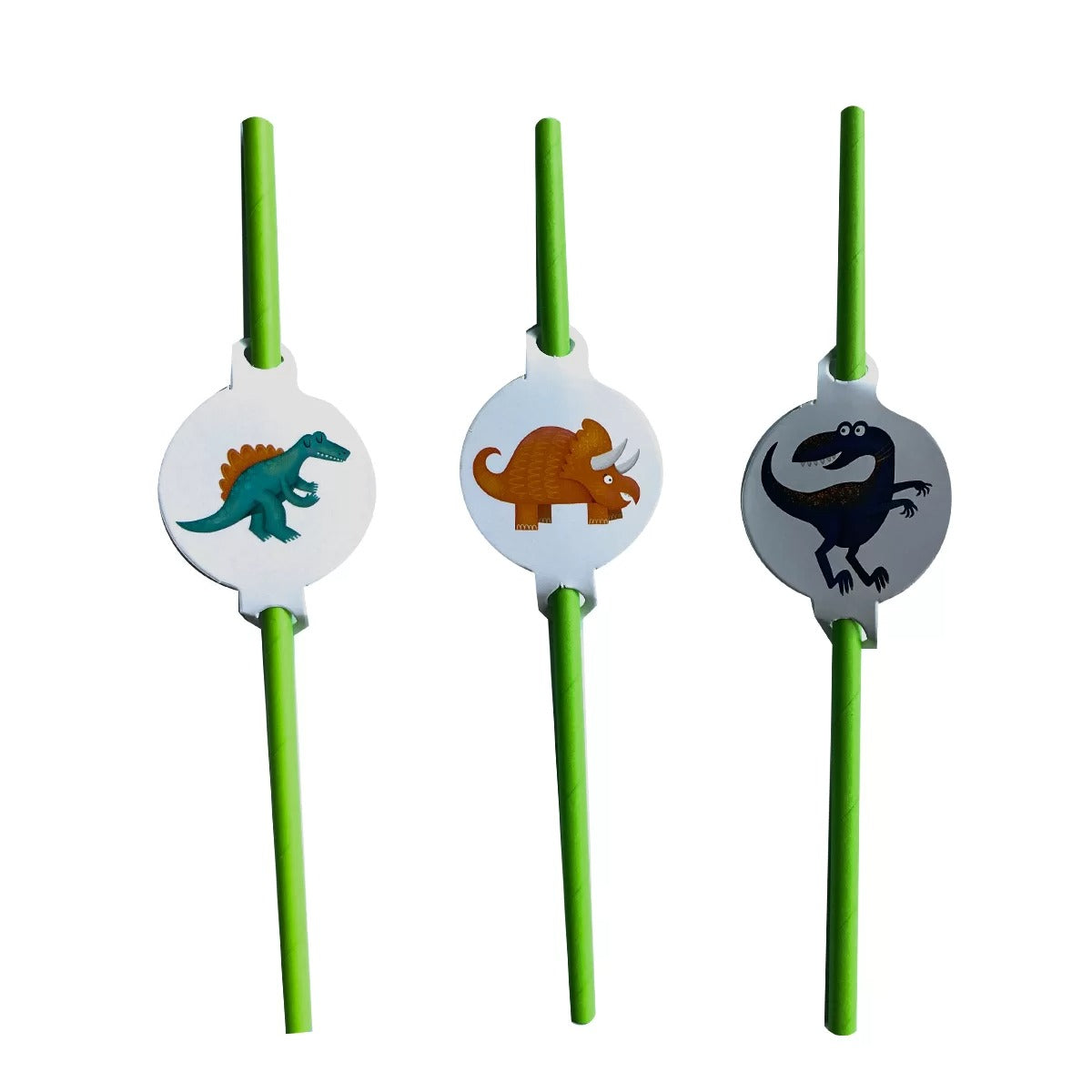 Dino Paper Straws 10pcs image 0