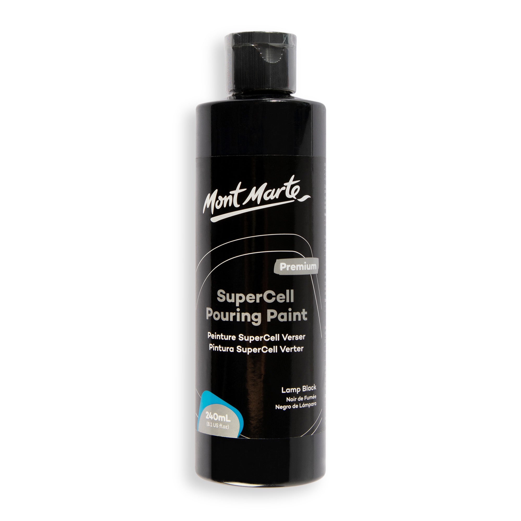 SuperCell Pouring Paint 240ml - Lamp Black image 0
