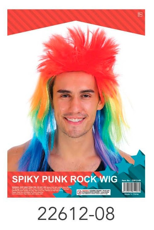 Spiky Long Wig (Rainbow) image 0