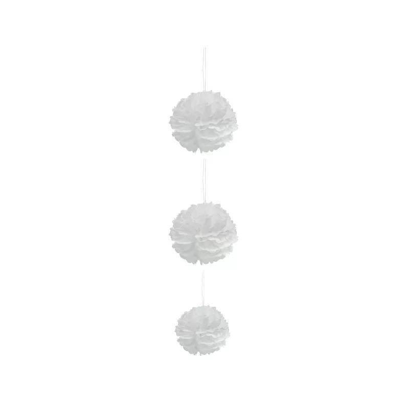 3Pc Pom Pom-White