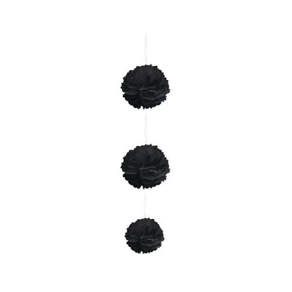 3Pc Pom Pom-Black